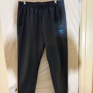 Adidas Men's Blue Joggers with Blue Logo
